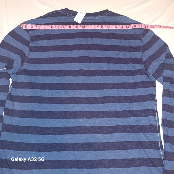 Gap Mens 1969 Blue Stripped Long Sleeve T- Shirt Size L - Picture 2 of 14